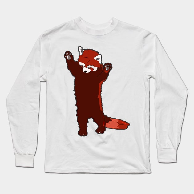 Red Panda goes Roar Long Sleeve T-Shirt by silentrob668